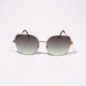 Óculos de Sol Proteção UV400 - Dourado Lente Preta Degradê