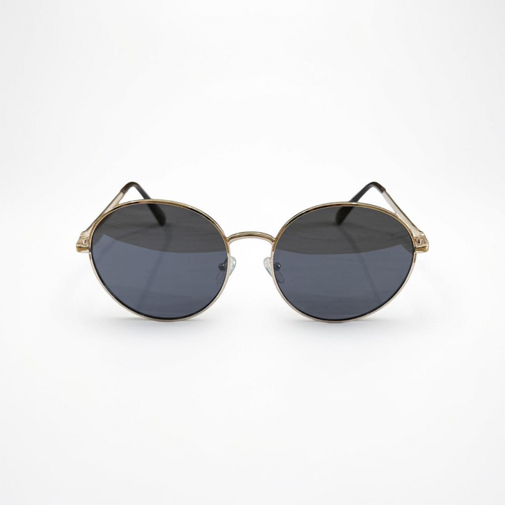 Óculos de Sol Proteção UV400 - Dourado Lentes Preta