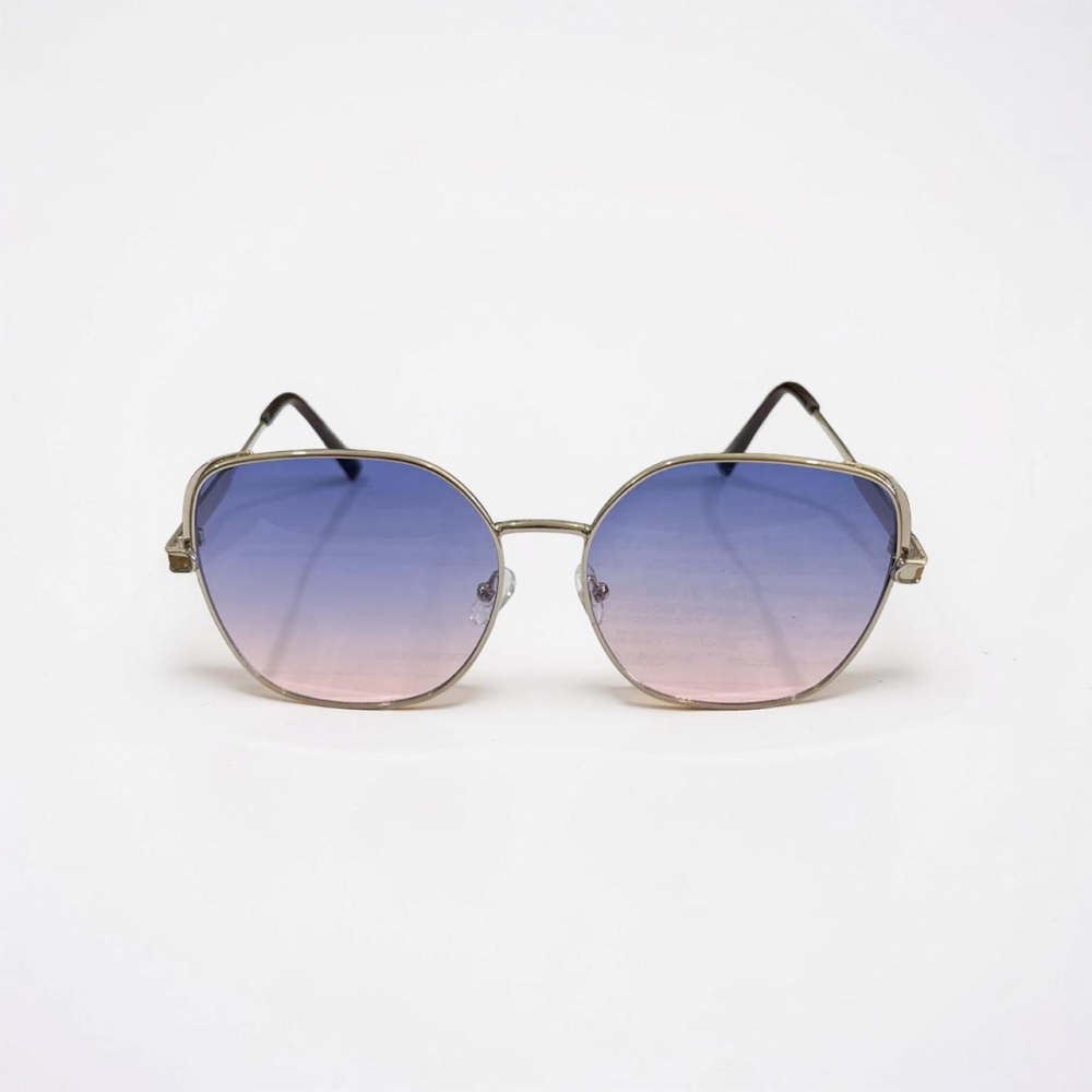 Óculos de Sol Proteção UV400 - Dourado Lentes Degradê