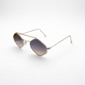 Óculos de Sol Proteção UV400 - Dourado Lentes Degradê