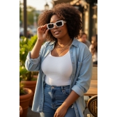 Óculos de Sol Proteção UV400 - Branco